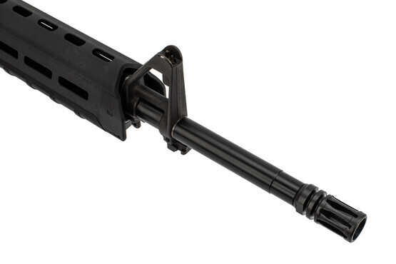 Aero Precision barreled upper receiver features a pinned front sight base gas block